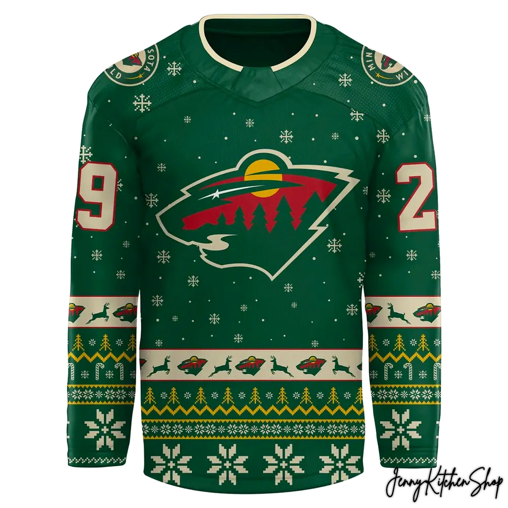 Minnesota Wild 2025 Christmas Hockey Jersey