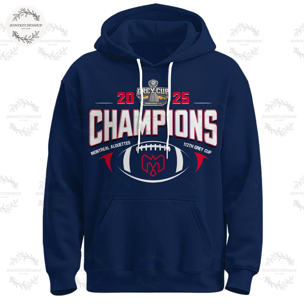 Montreal Alouettes Grey Cup Champions 2025 Limited Hoodie