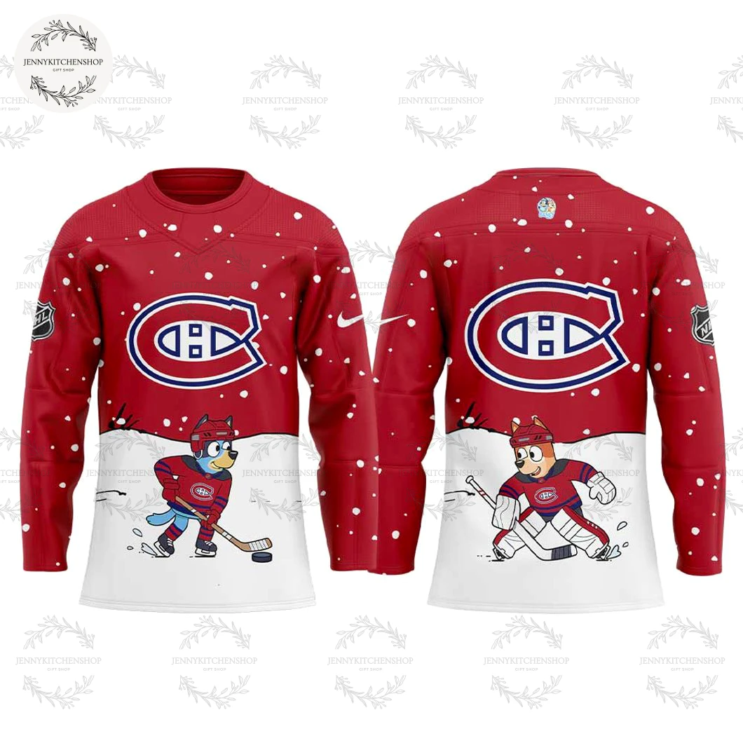 Montreal Canadiens 2025 Bluey And Bingo Hockey Jersey