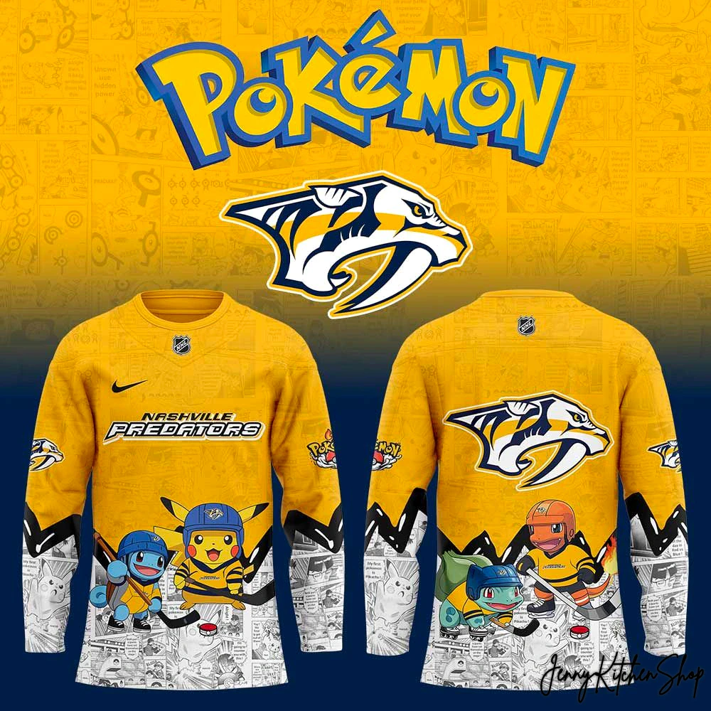 Nashville Predators x Pokémon 2025-26 Limited Hockey Jersey