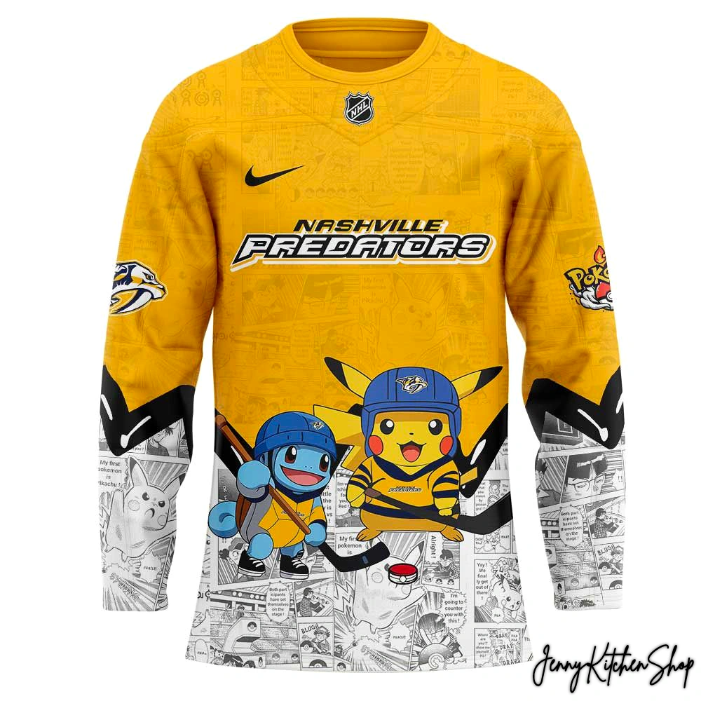 Nashville Predators x Pokémon 2025-26 Limited Hockey Jersey