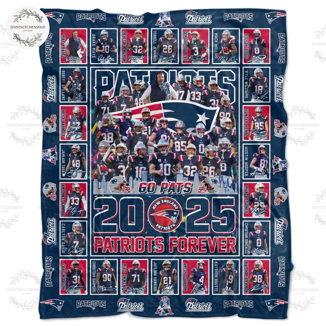 New England Patriots 2025 Go Pats Forever Fleece Blanket