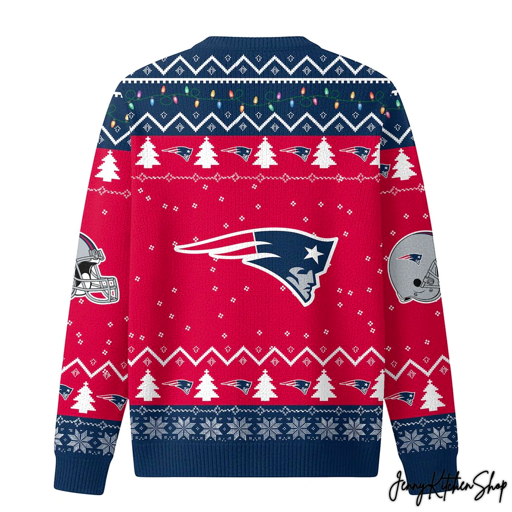 New England Patriots Christmas Cozy Cardigan Sweater