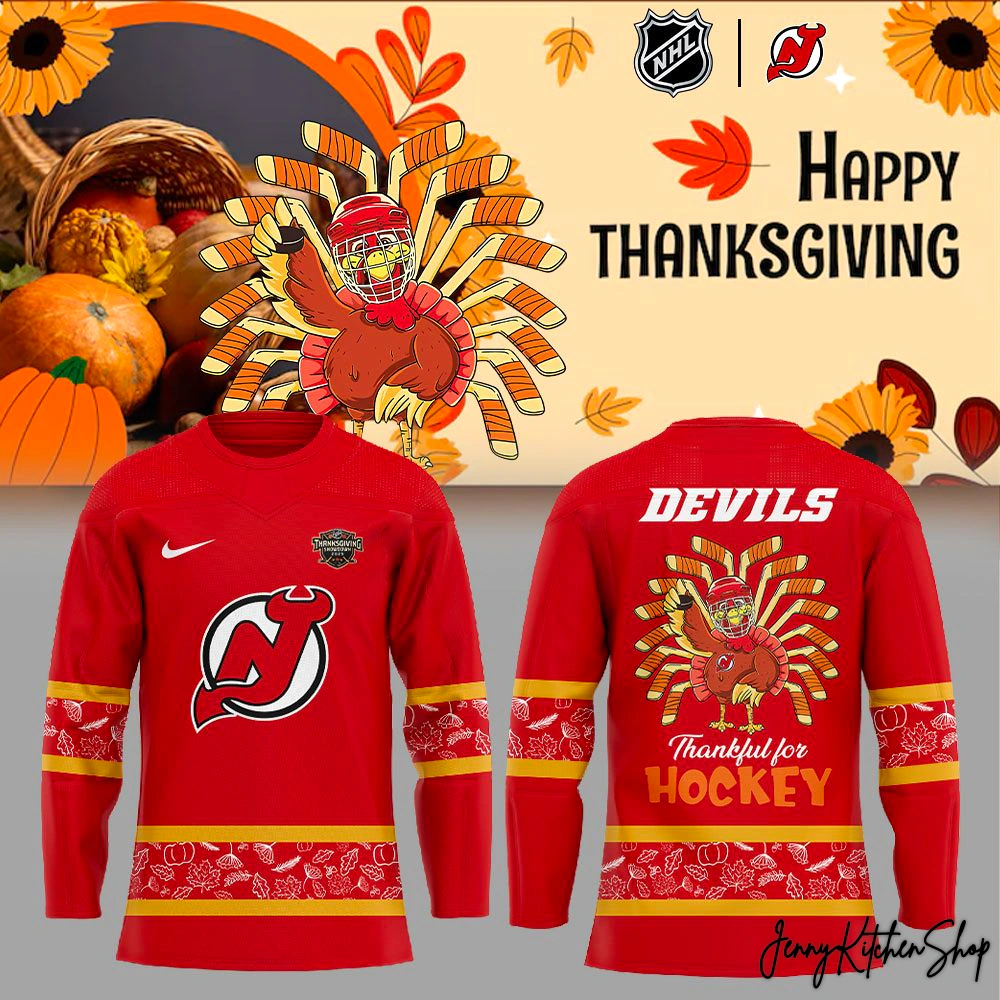 New Jersey Devils Happy Thanksgiving 2025 Limited Hockey Jersey
