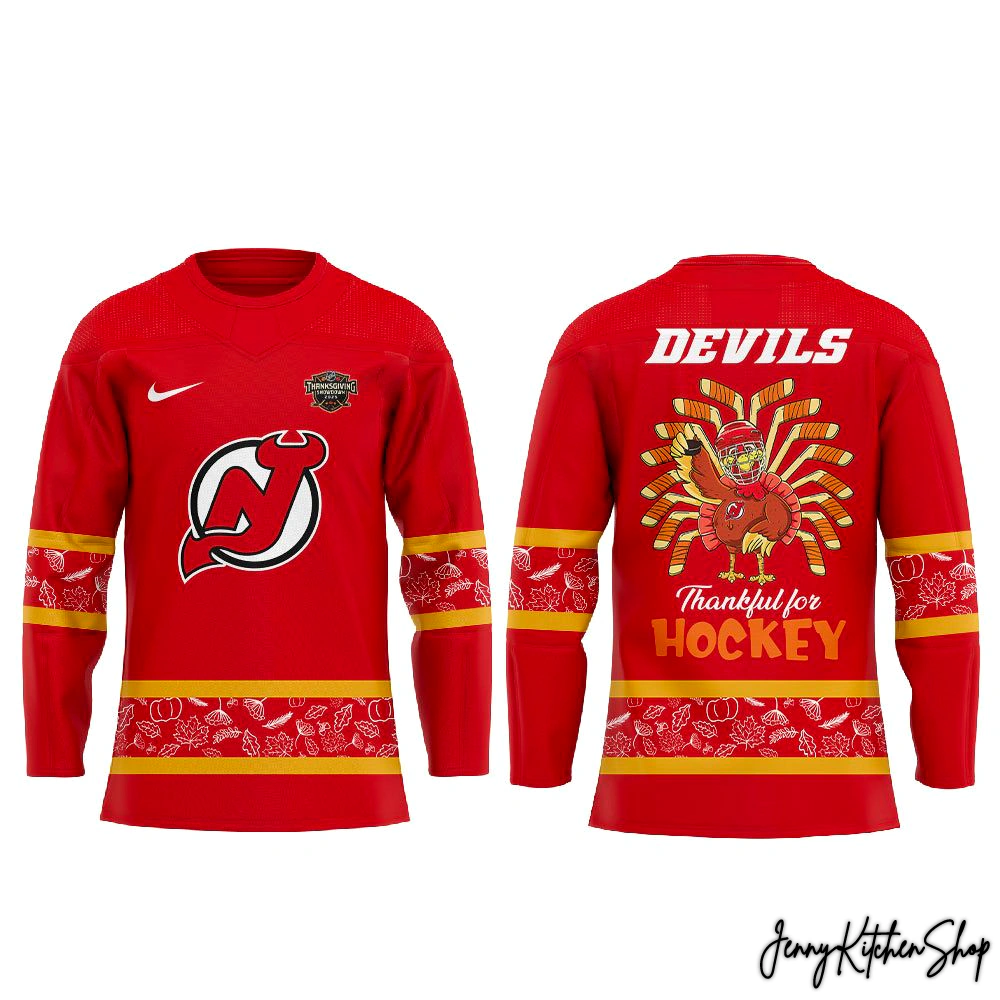 New Jersey Devils Happy Thanksgiving 2025 Limited Hockey Jersey