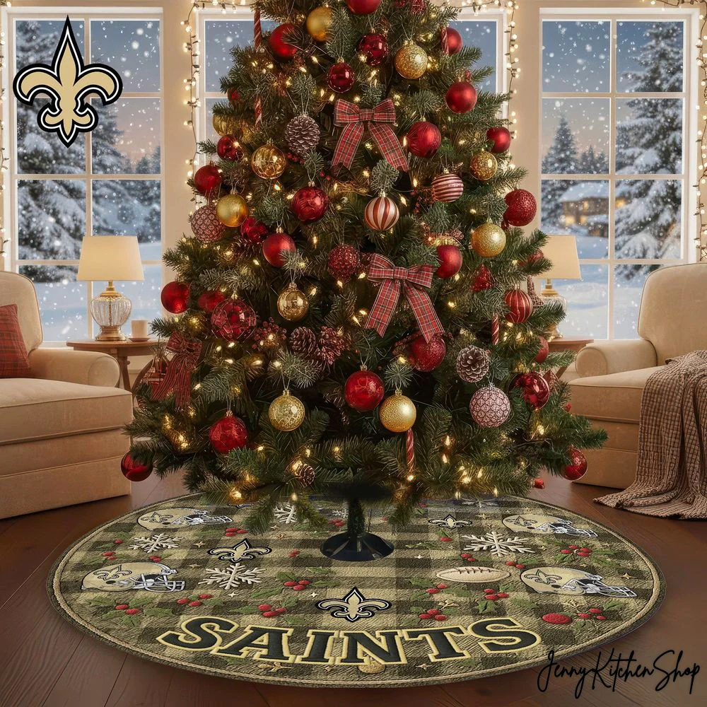 New Orleans Saints Christmas Tree Skirt
