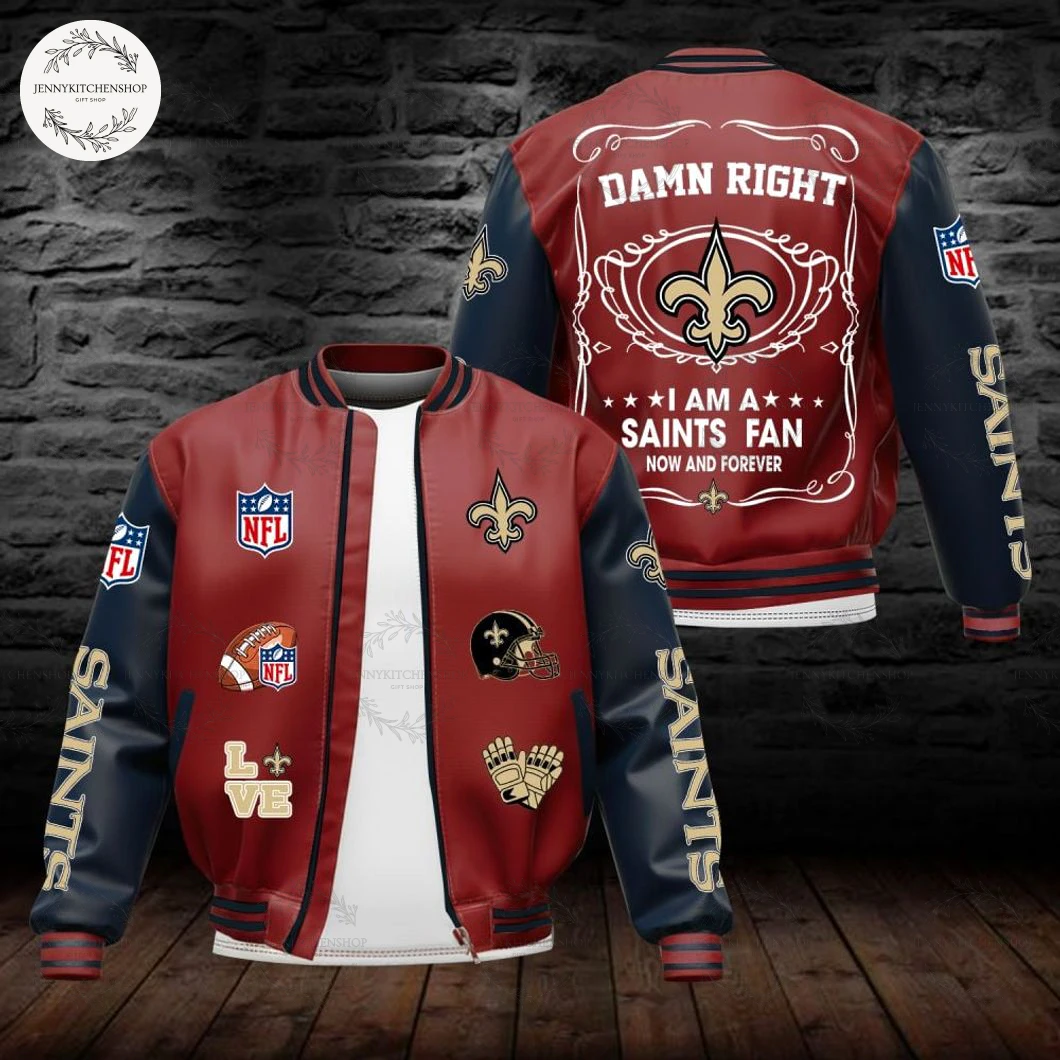 New Orleans Saints Damn Right Bomber Jacket