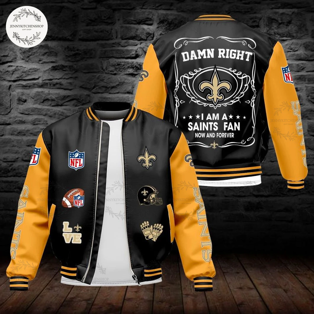 New Orleans Saints Damn Right Bomber Jacket