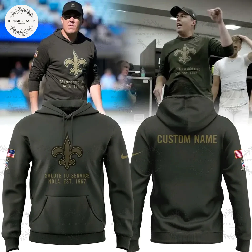 New Orleans Saints x Coach Kellen Moore 2025 Salute to Service Hoodie