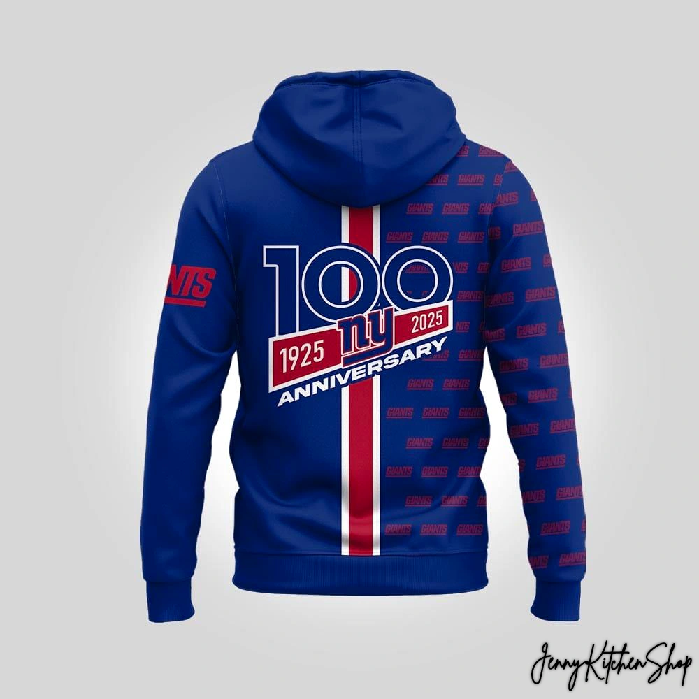 New York Giants 100th Anniversary 1925-2025 Hoodie