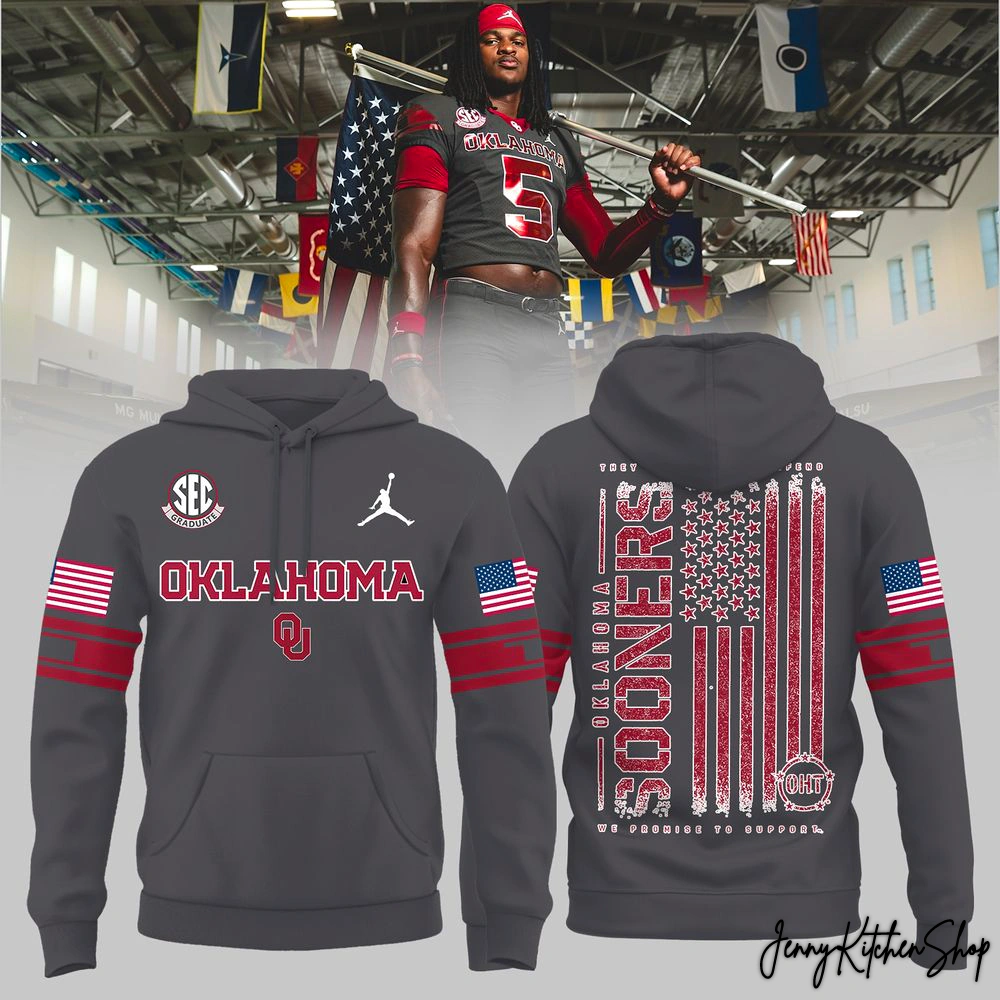 Oklahoma Sooners Football Salute to Service 2025 Hoodie