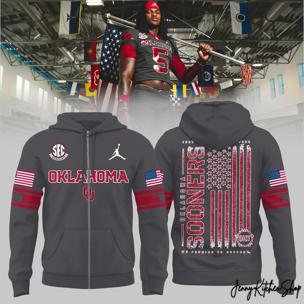 Oklahoma Sooners Football Salute to Service 2025 Hoodie