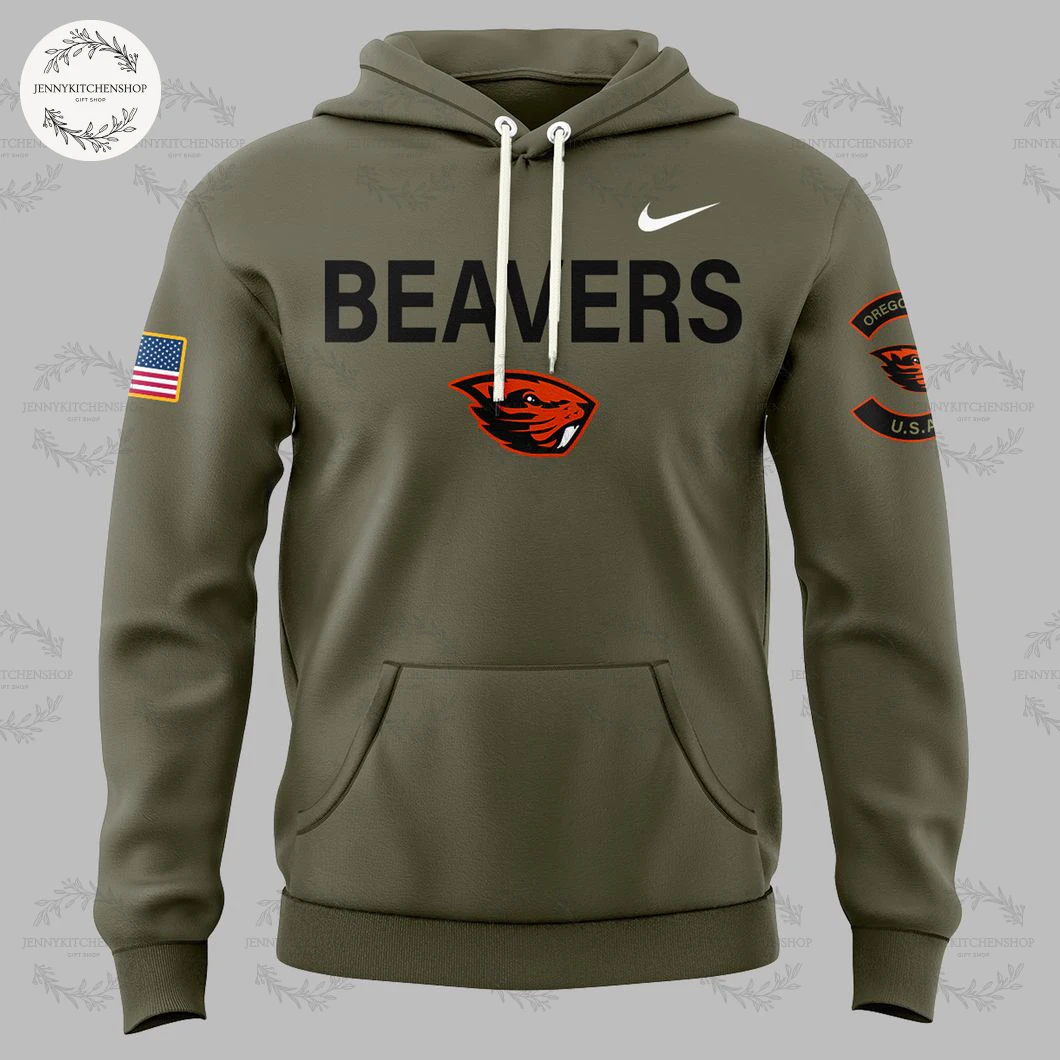 Oregon State Football Salute to Service 2025 Hoodie