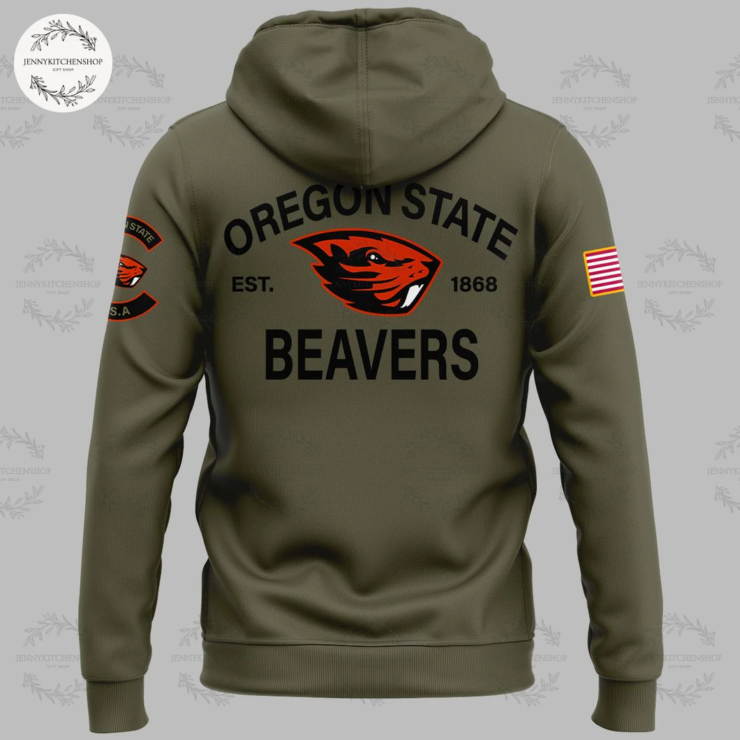 Oregon State Football Salute to Service 2025 Hoodie