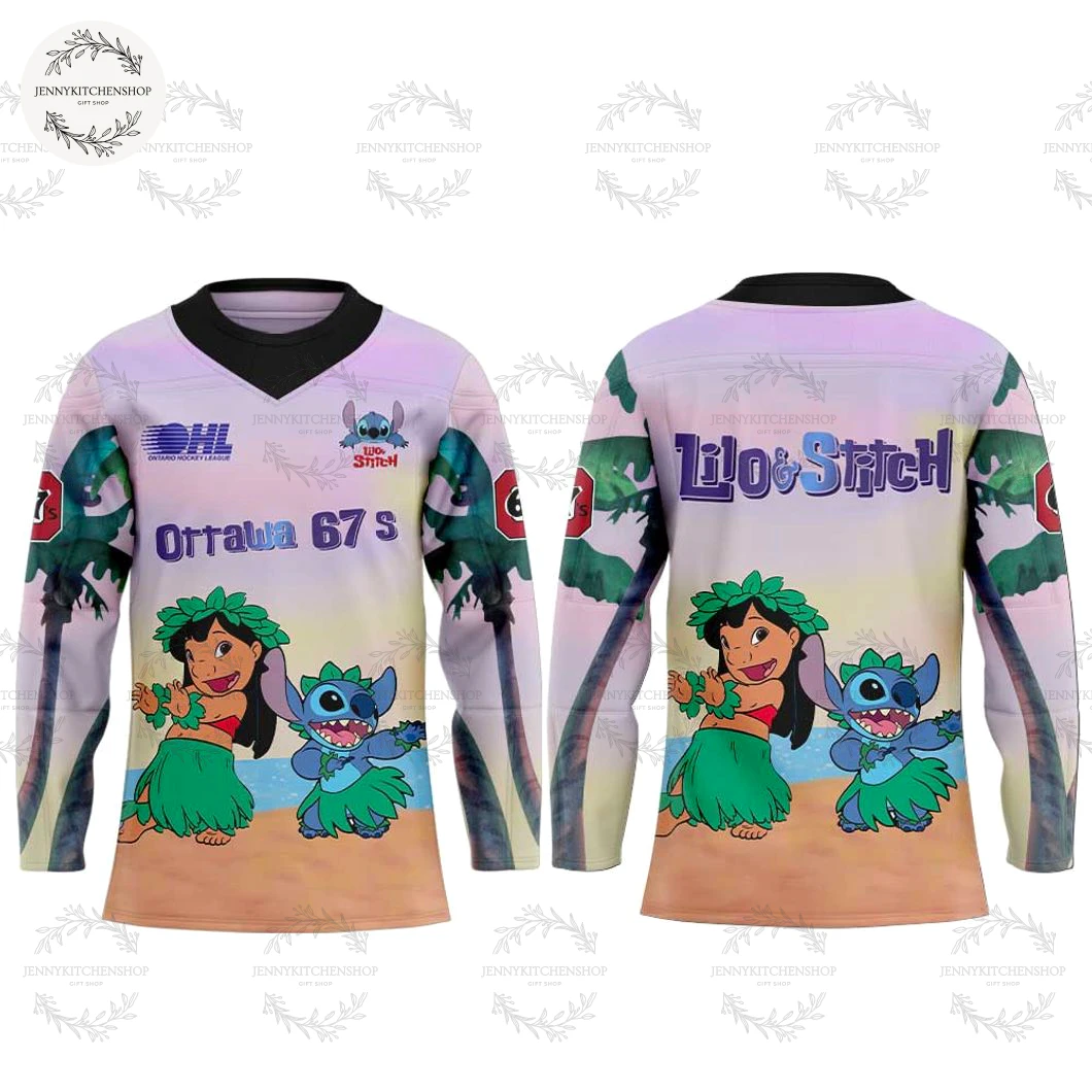 Ottawa 67's Lilo & Stitch 2025 Limited Hockey Jersey