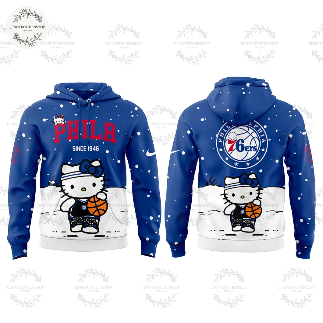 Philadelphia 76ers x Hello Kitty 2025 Since 1946 Hoodie Cap
