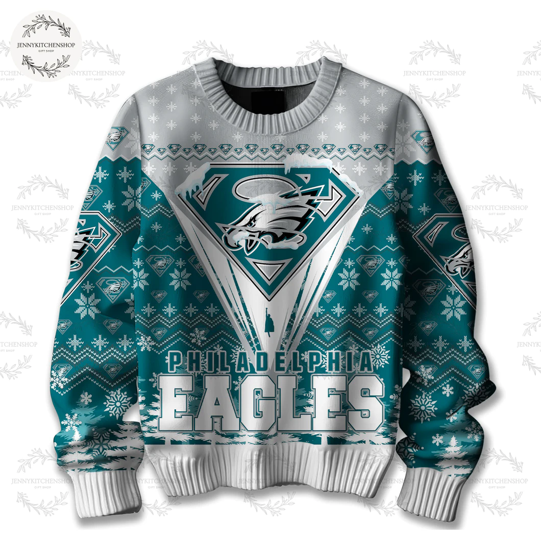Philadelphia Eagles 2025 Merry Super Christmas Sweater