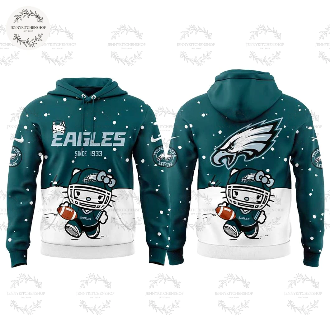 Philadelphia Eagles x Hello Kitty 2025 Since 1933 Hoodie Cap