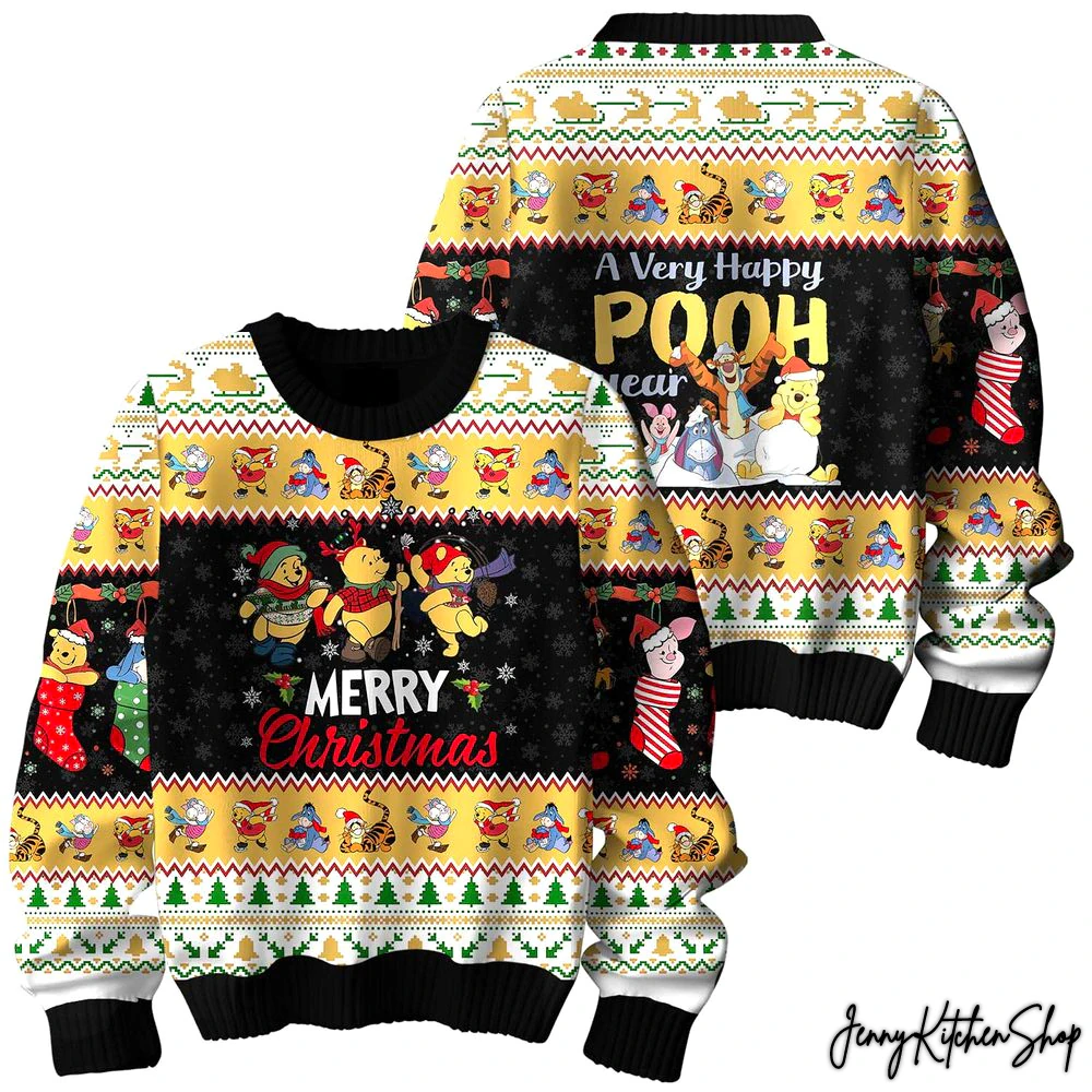 Pooh Merry Christmas Ugly Sweater