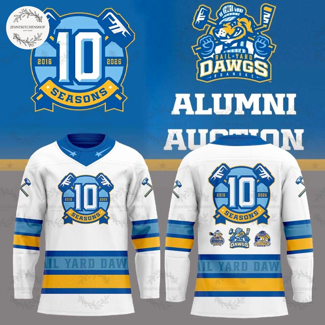 Rail Yard Dawgs Alumni Auction 2025 Uniform Hockey Jersey
