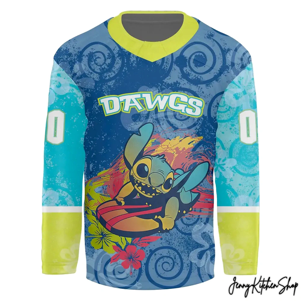 Roanoke Rail Yard Dawgs x Stitch 2025 New Hockey Jersey