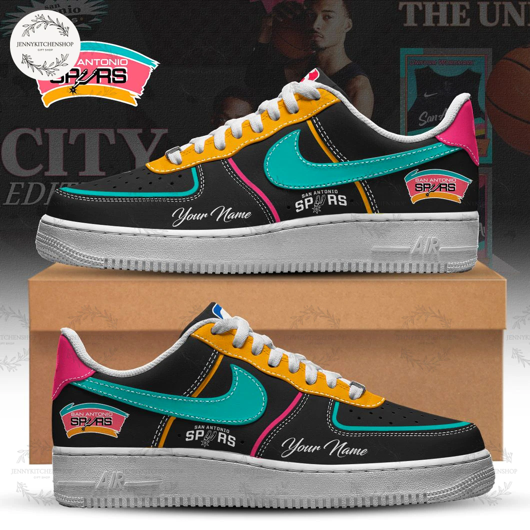San Antonio Spurs 2025 Classic Colors City New Custom Air Force 1 Sneakers
