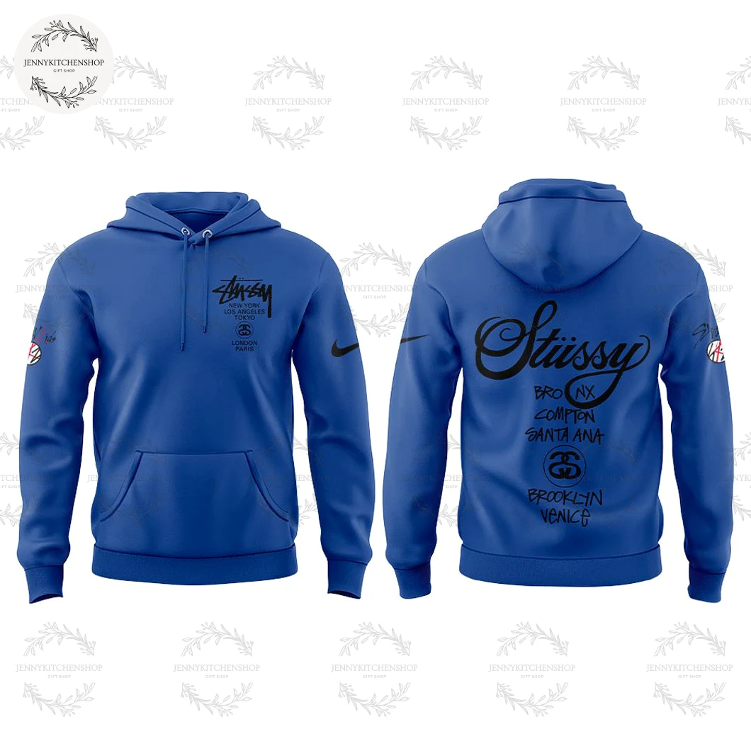 Stray Kids Stussy World Tour 2025 New Blue Hoodie