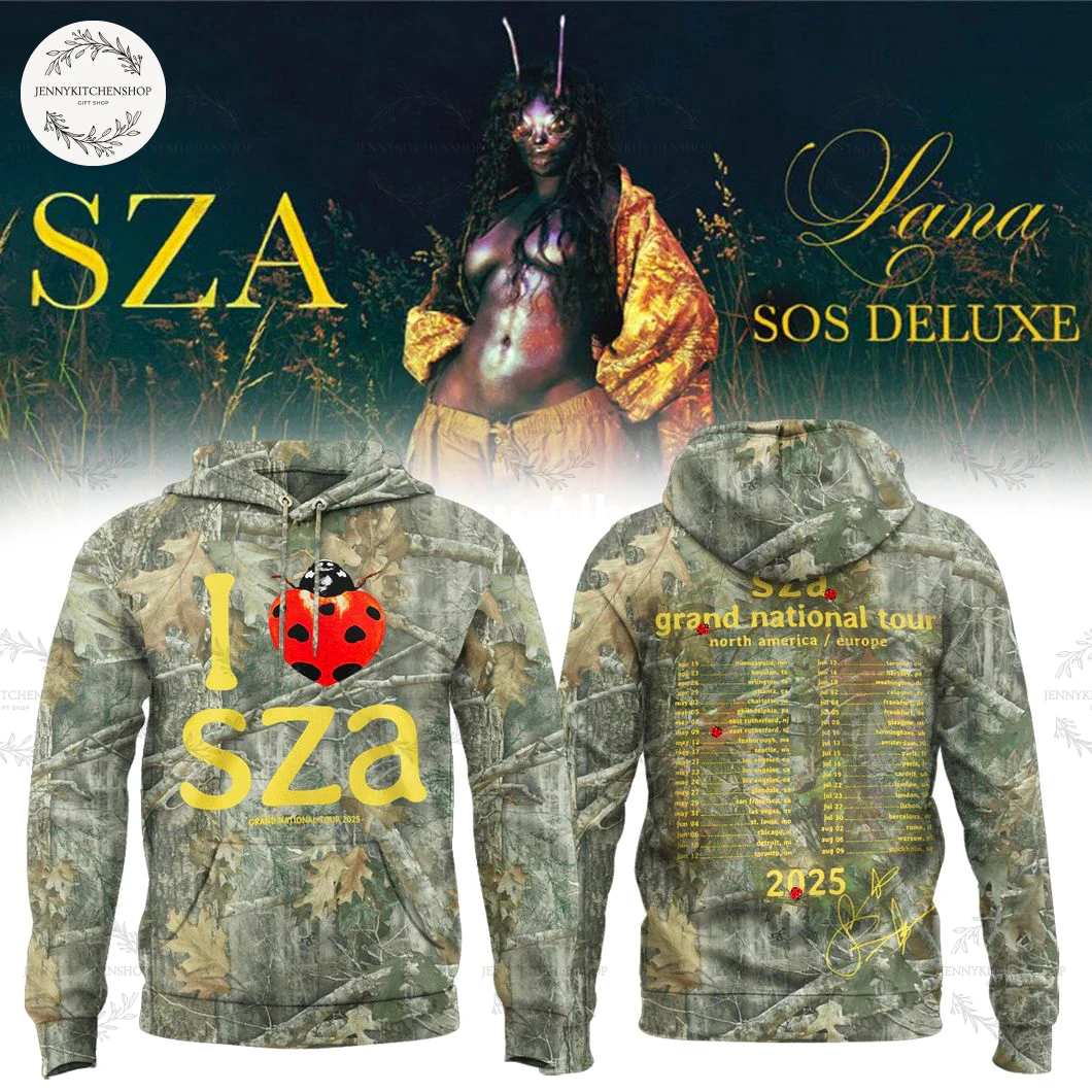SZA Grand National Tour 2025 SOS Deluxe Lana T-Shirt