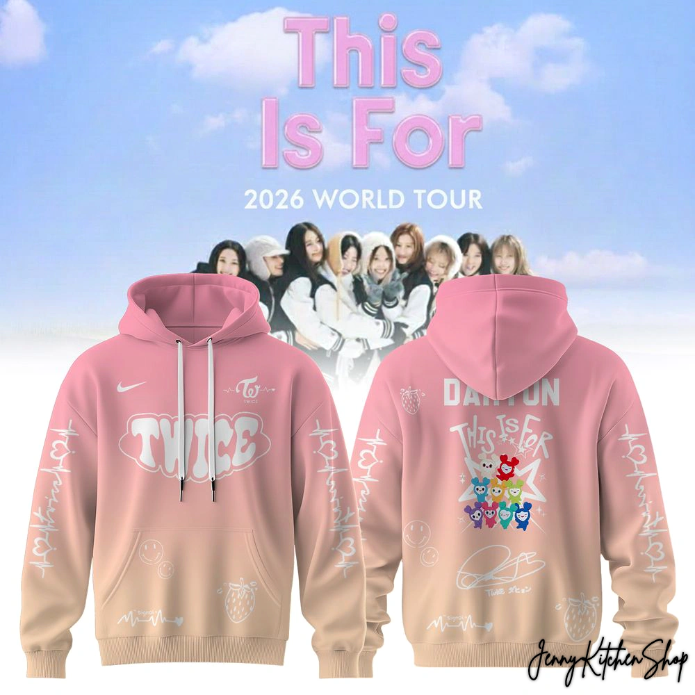 Twice 2026 World Tour All Teams Pink Hoodie