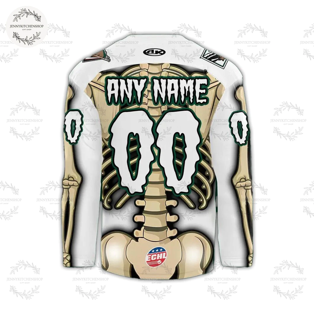 Utah Grizzlies Skeleton Jersey 2025 Limited Hockey Jersey