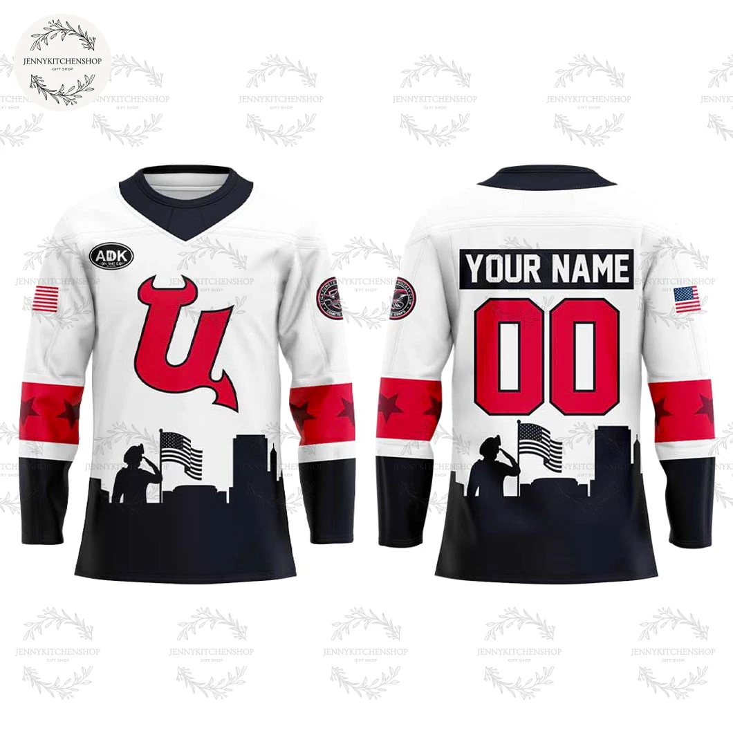 Utica Comets Veterans Day Game Uniform 2025 Custom Jersey