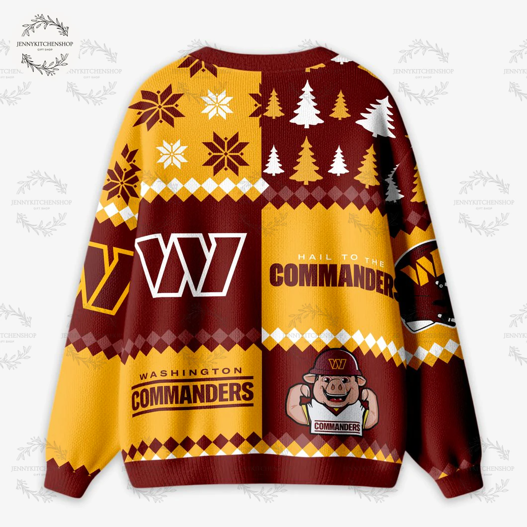 Washington Commanders New Edition Knitted Cardigan Sweater