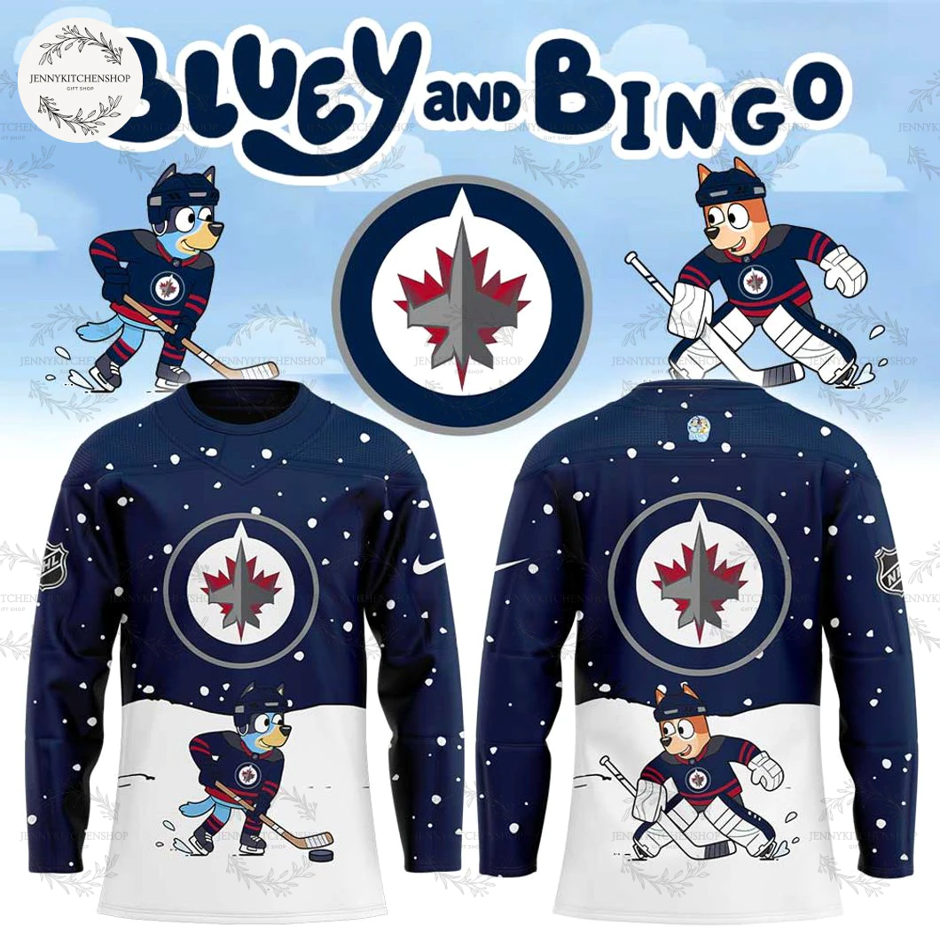 Winnipeg Jets 2025 Bluey And Bingo Limited Hockey Jersey