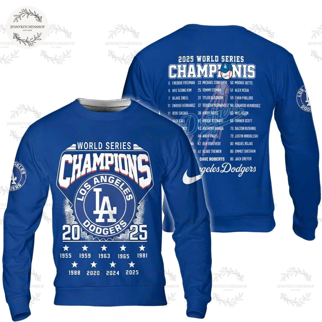 World Series 2025 LA Dodgers Champions Limited 3D T-Shirt, Long Sleeve Shirt, Hoodie