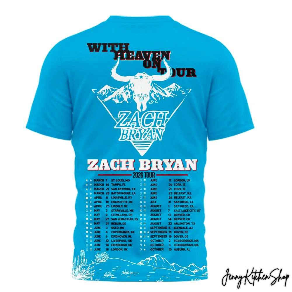 Zach Bryan With Heaven On Tour 2026 T-Shirt