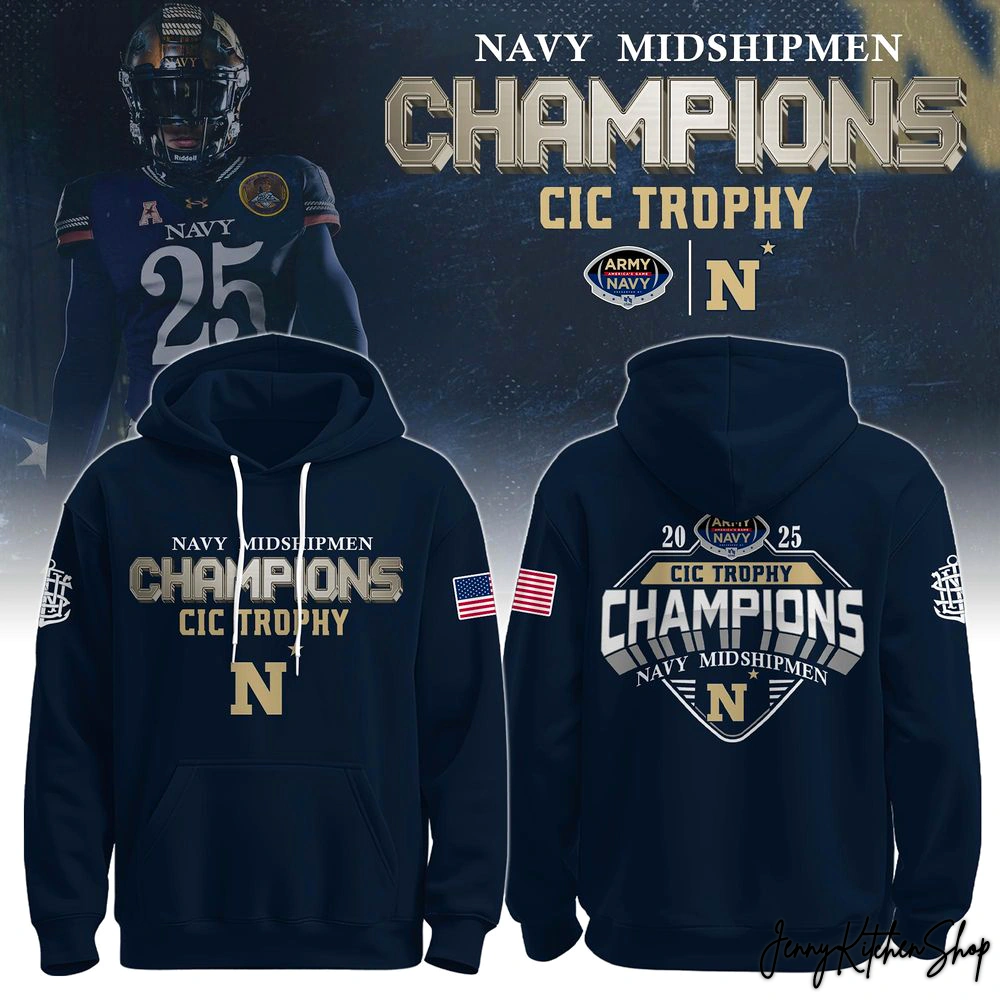 2025 Navy Midshipmen CIC Champions Limited Hoodie