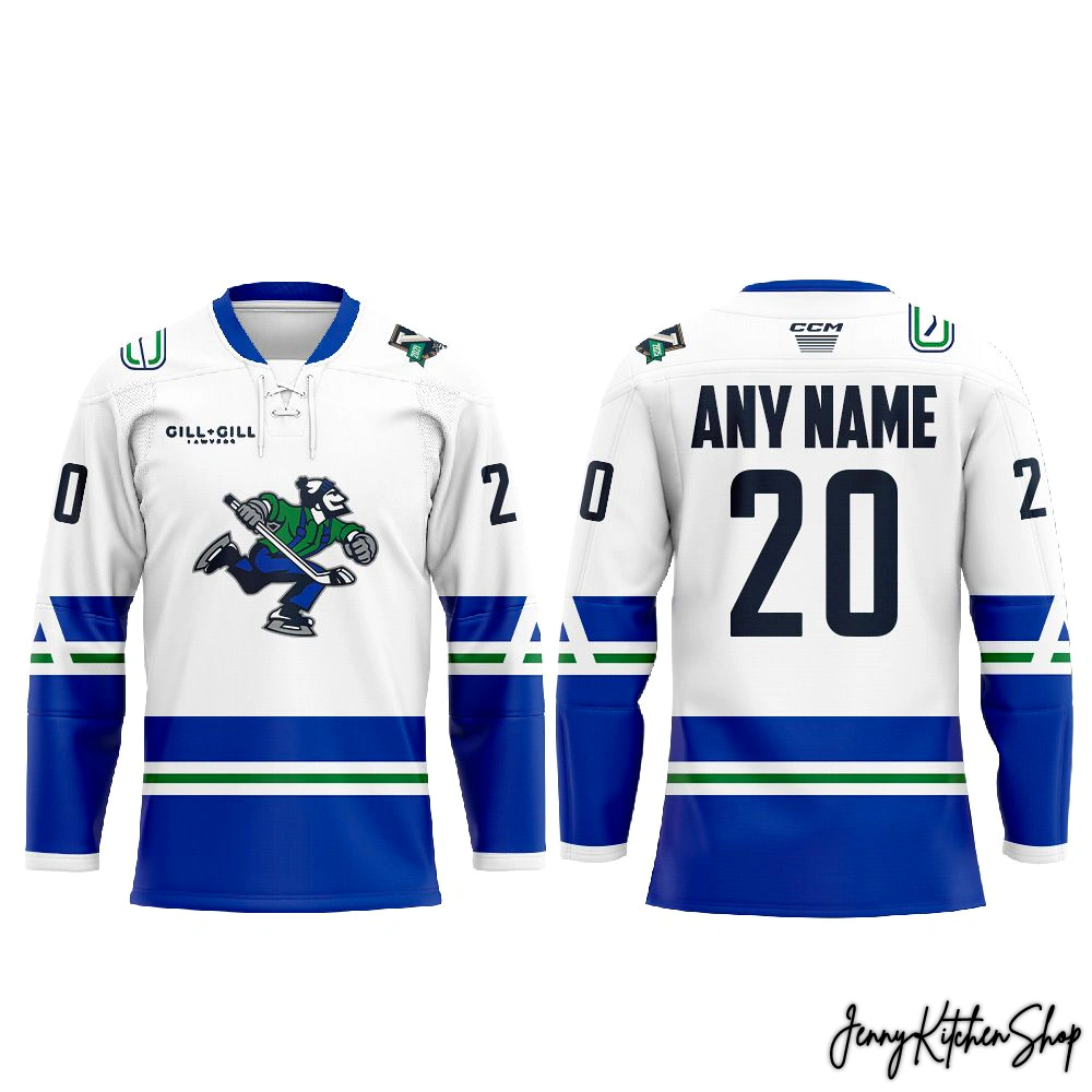 Abbotsford Canucks 5th Anniversary Uniform Custom Hockey Jersey