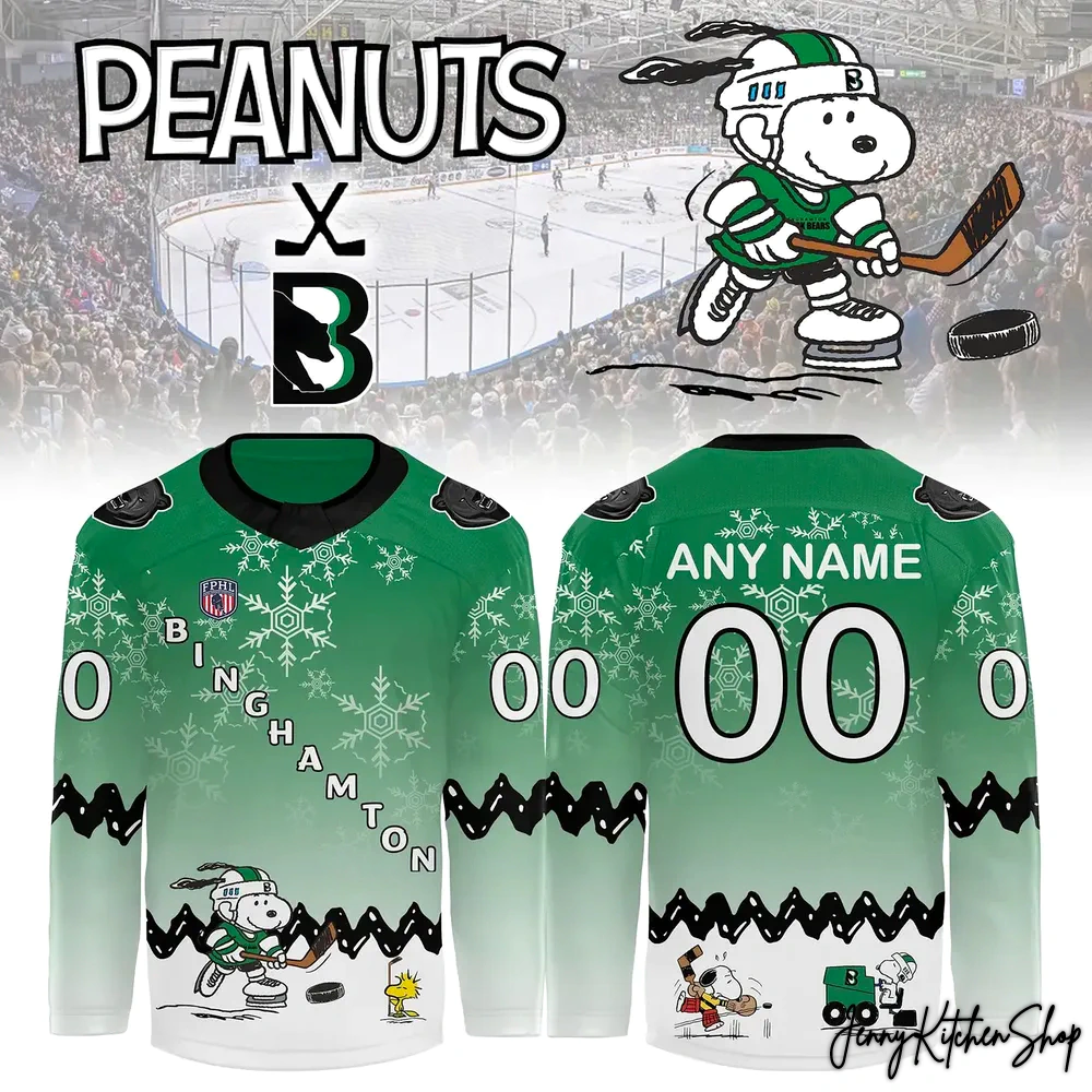 Binghamton Black Bears x Peanuts Night Hockey Jersey