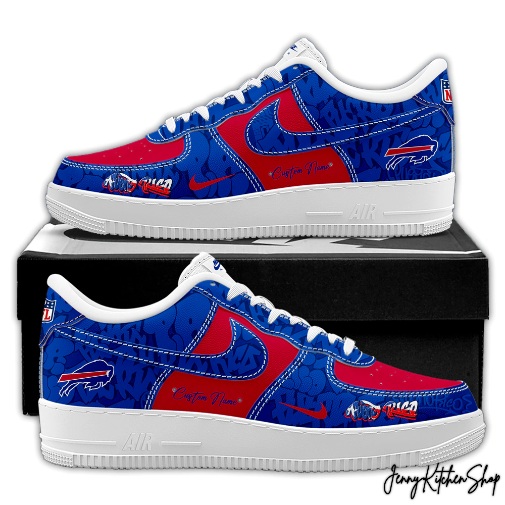 Buffalo Bills Puerto Rican Special Custom AF1 Shoes