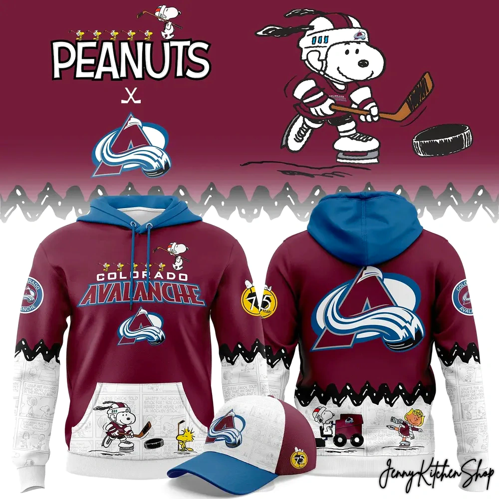 Colorado Avalanche Peanuts Night Limited Hoodie