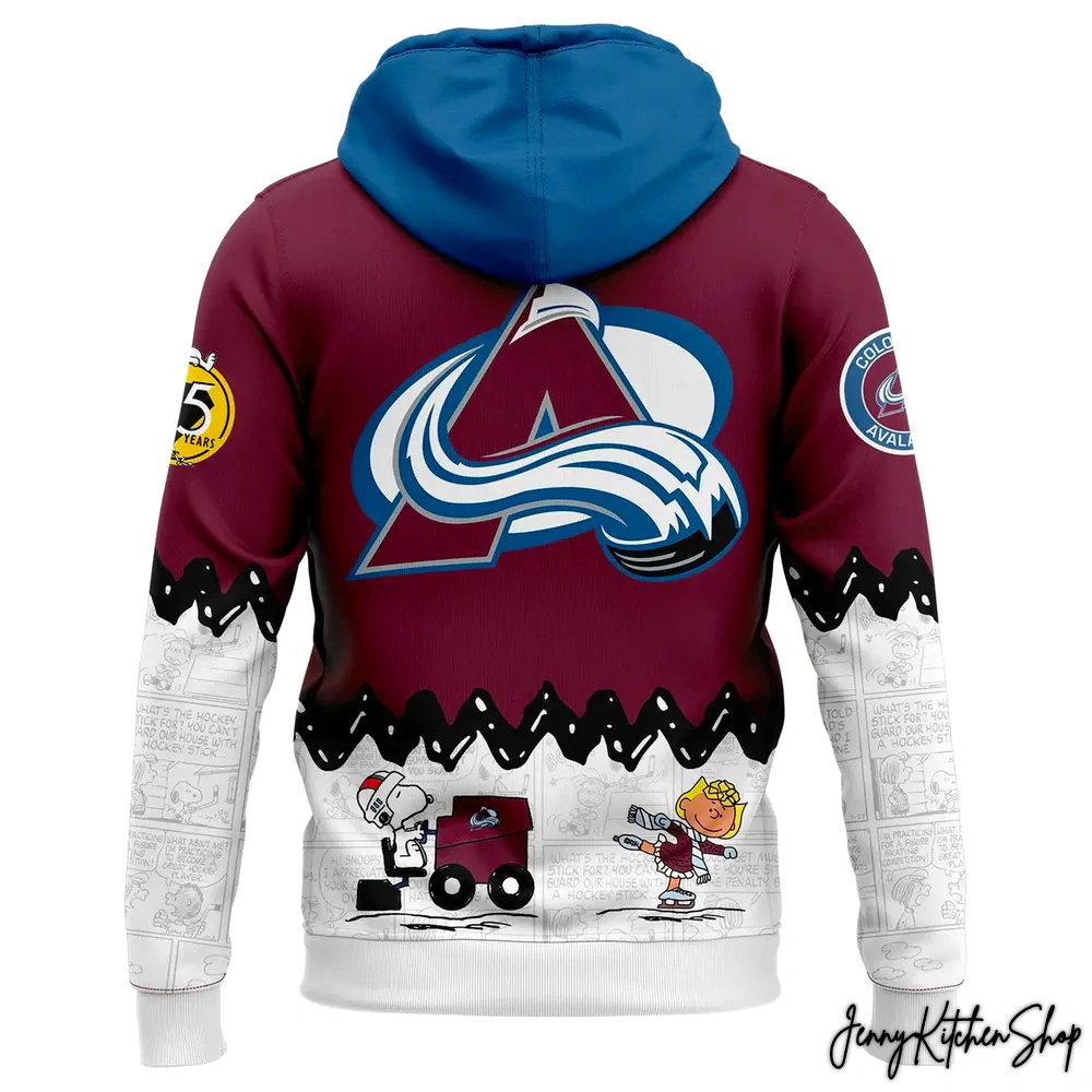 Colorado Avalanche Peanuts Night Limited Hoodie