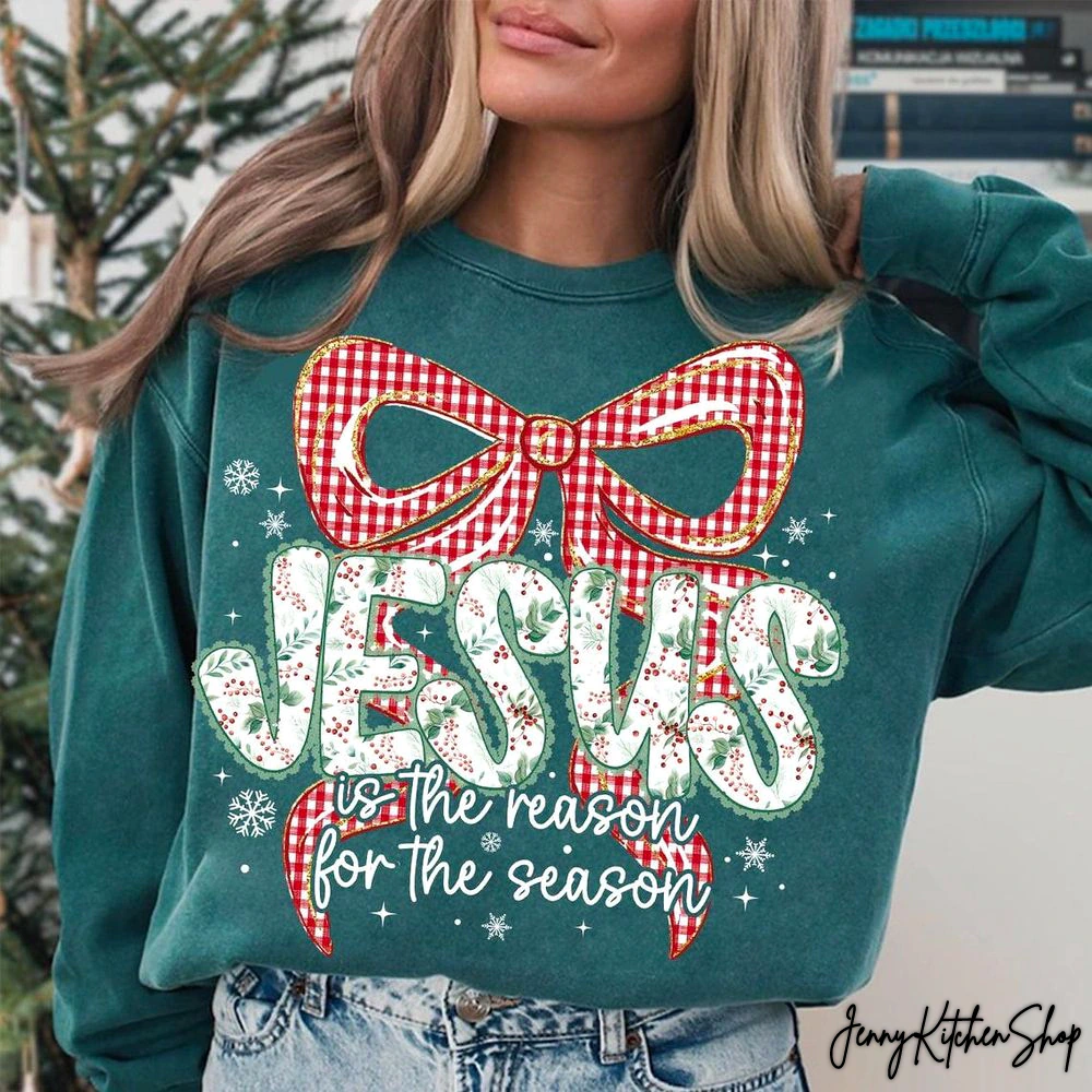 Coquette Floral Christmas Jesus Shirt