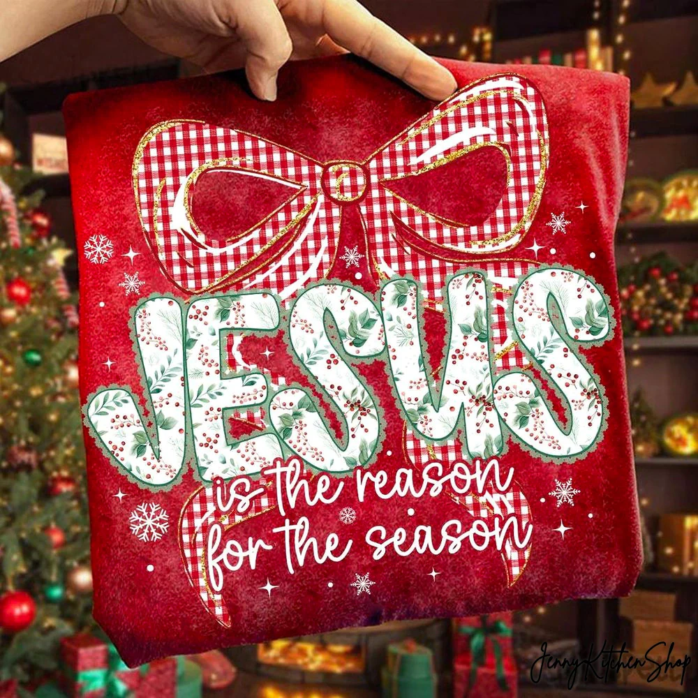 Coquette Floral Christmas Jesus Shirt