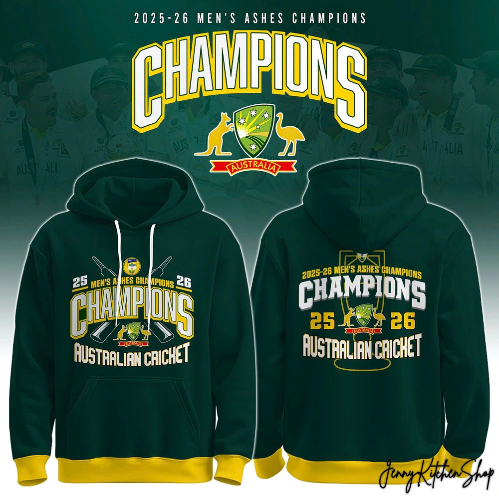 Cricket Australia Men Ashes 2025-26 Champions Shirt, Hoodie