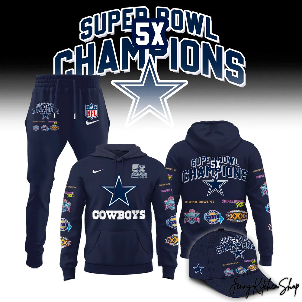 Dallas Cowboys 5x Super Bowl Champions Collection Hoodie