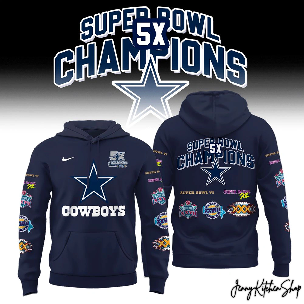 Dallas Cowboys 5x Super Bowl Champions Collection Hoodie