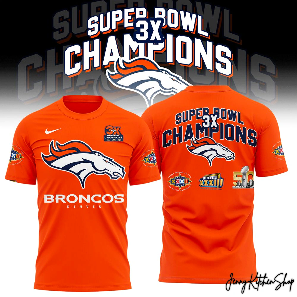 Denver Broncos 3x Super Bowl Champions Collection Hoodie