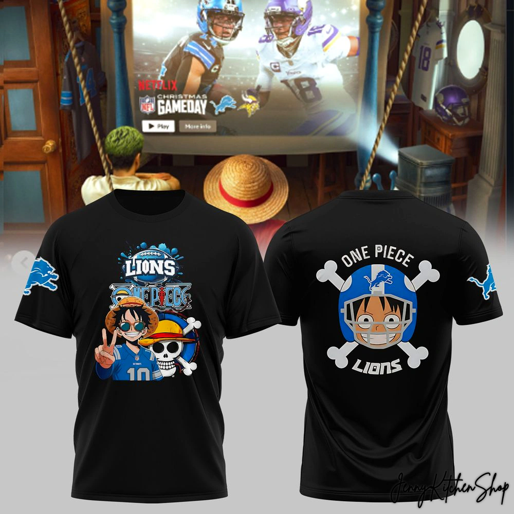 Detroit Lions x One Piece Game Day T-Shirt, Hoodie