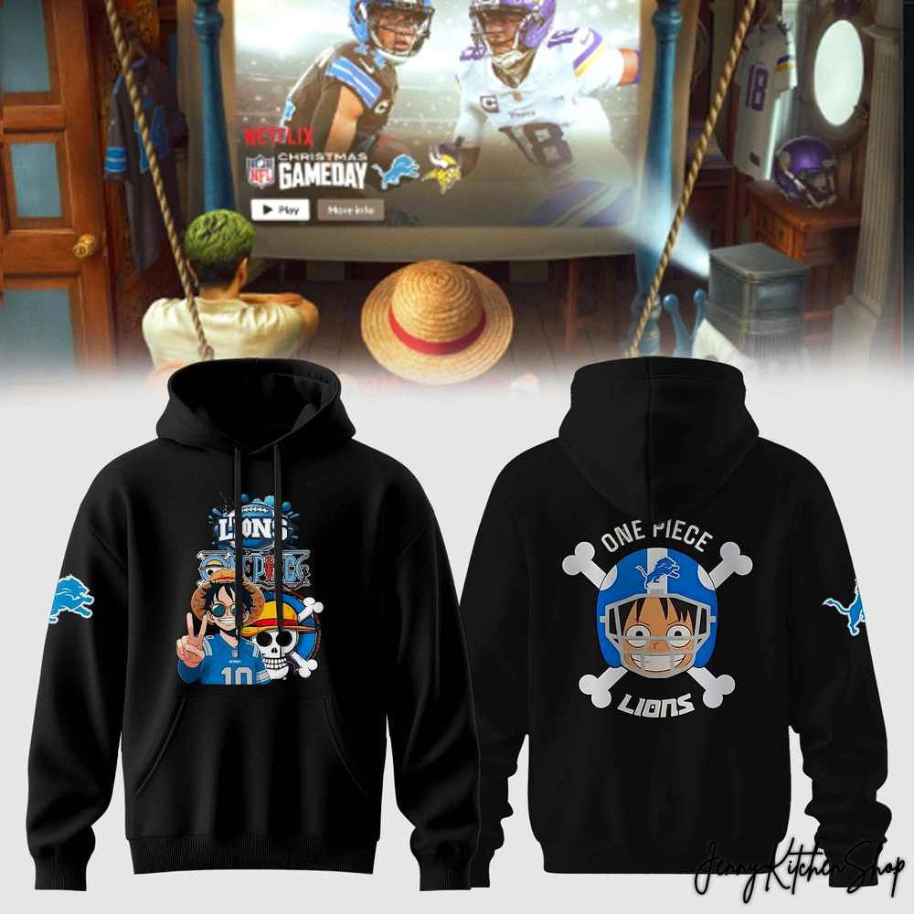 Detroit Lions x One Piece Game Day T-Shirt, Hoodie