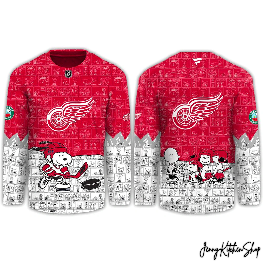 Detroit Red Wings Peanuts New Hockey Jersey